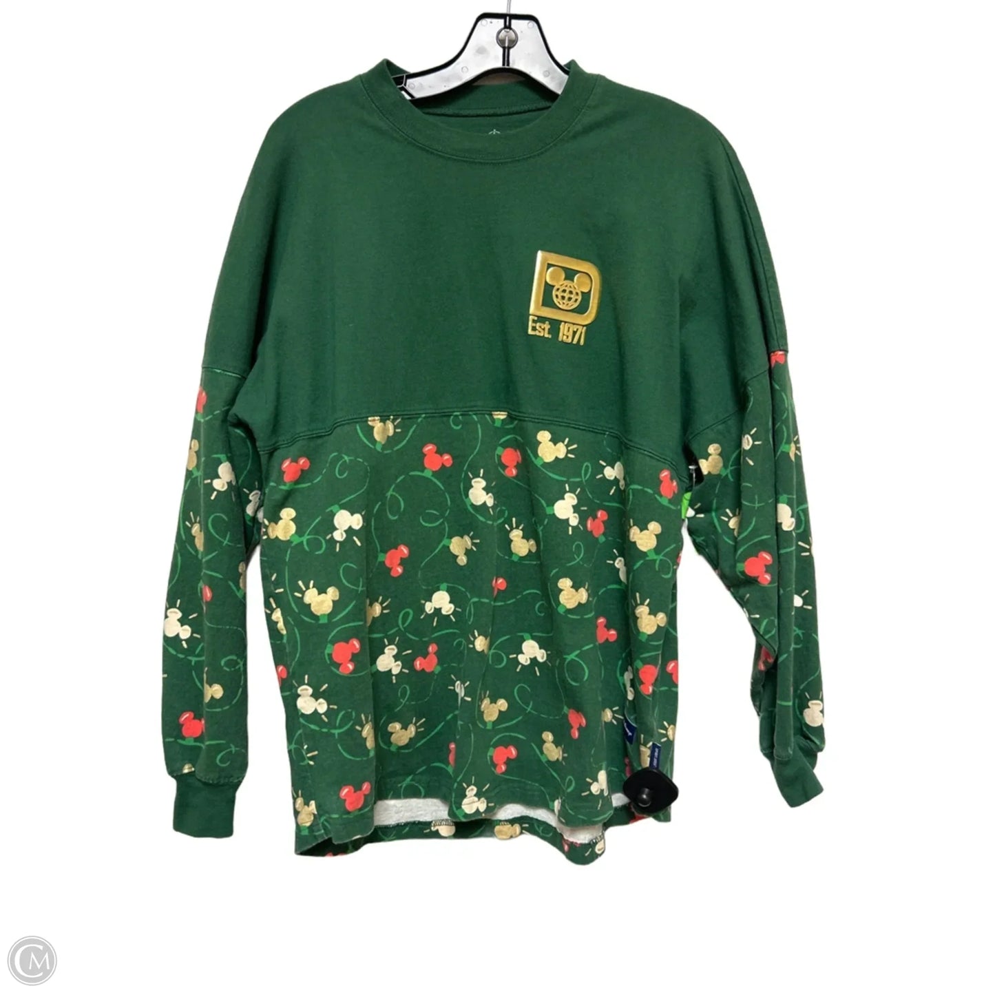 Top Long Sleeve By Disney Store In Green, Size: S