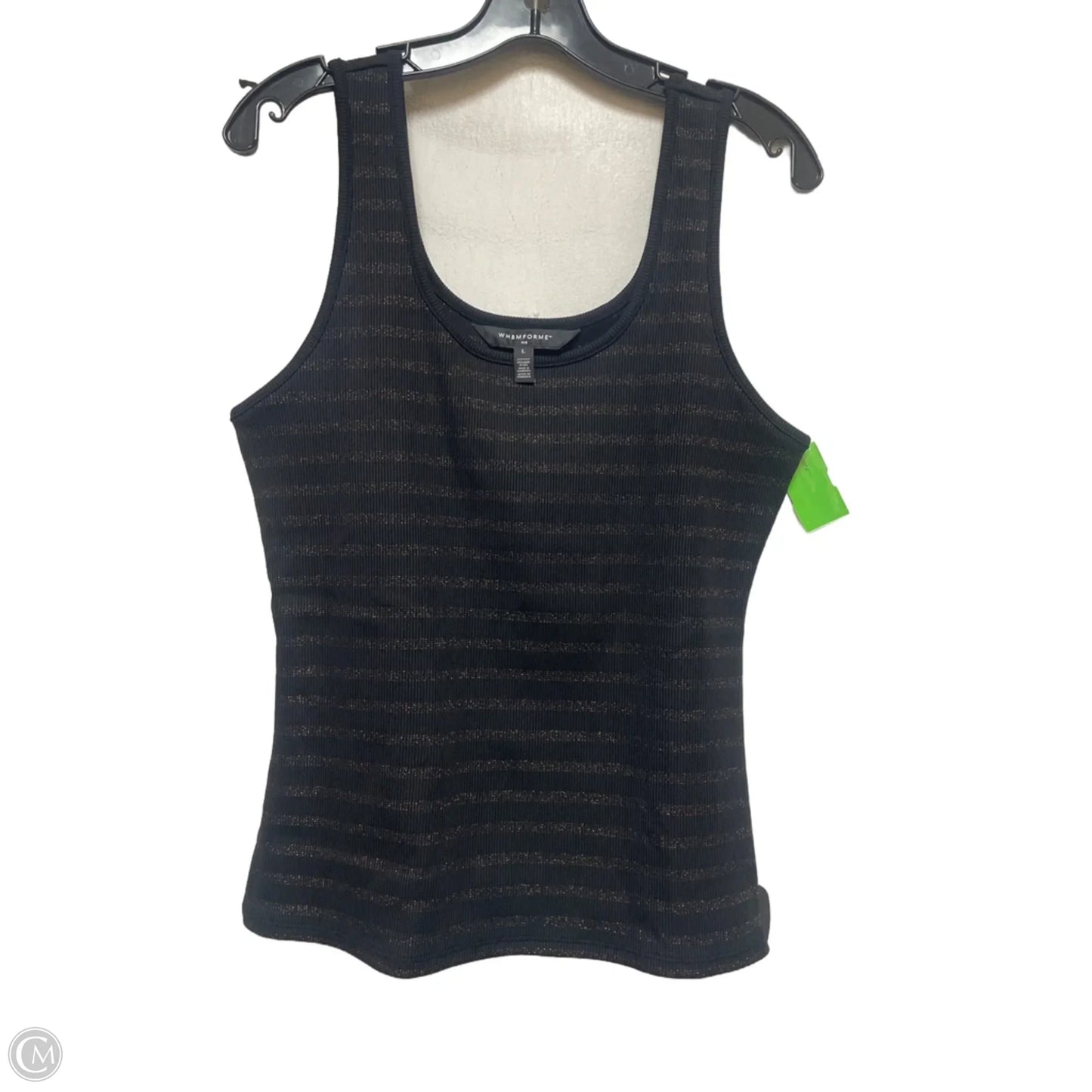 Top Sleeveless By White House Black Market In Black & Gold, Size: L