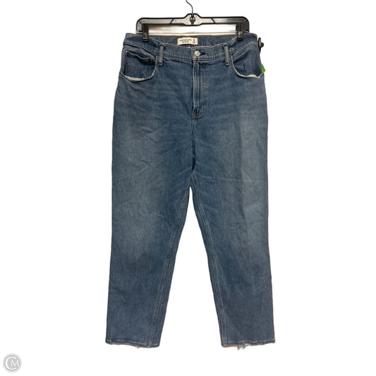Jeans Straight By Abercrombie And Fitch In Blue Denim, Size: 14