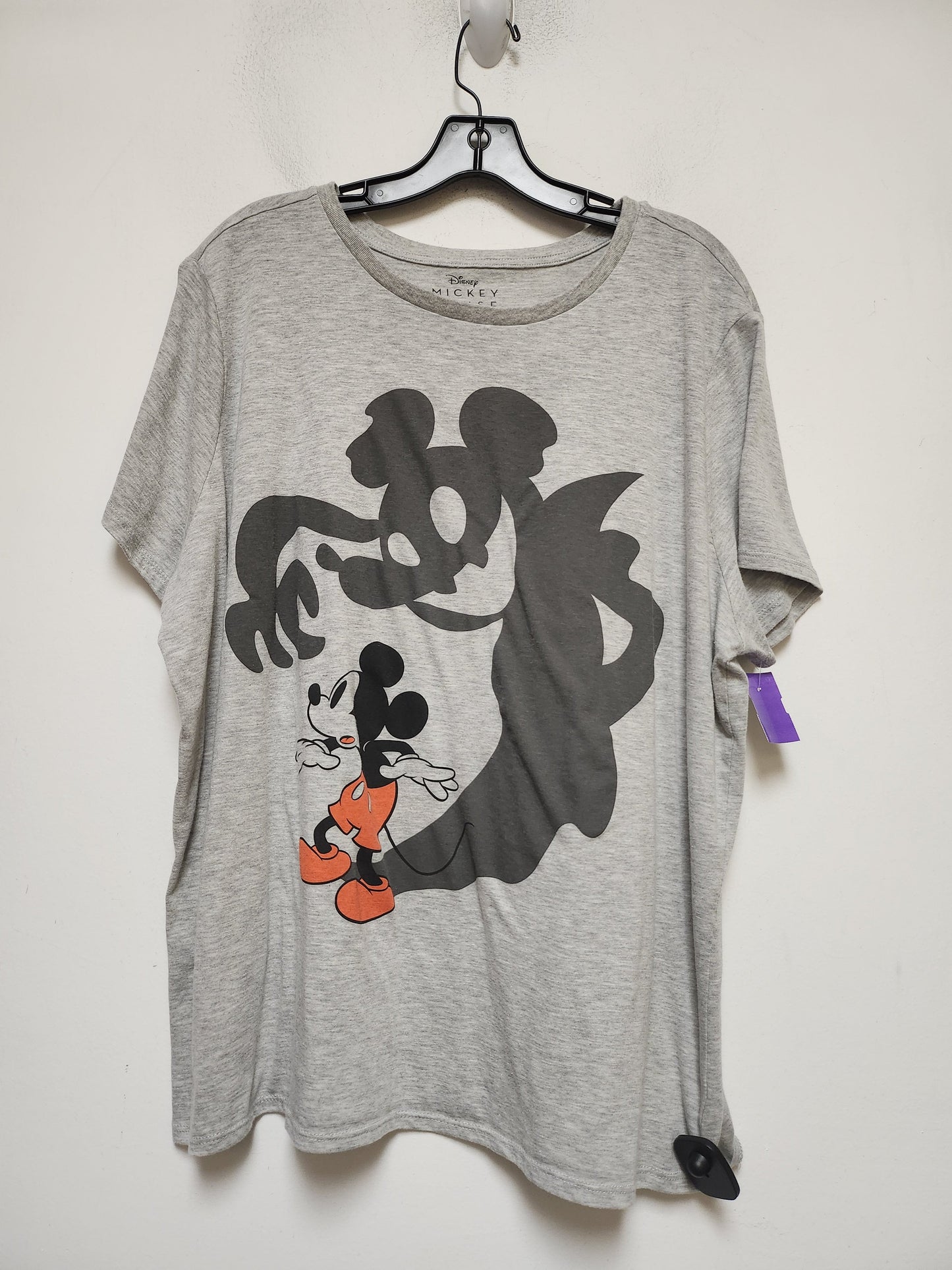 Grey Top Short Sleeve Basic Walt Disney, Size 3x