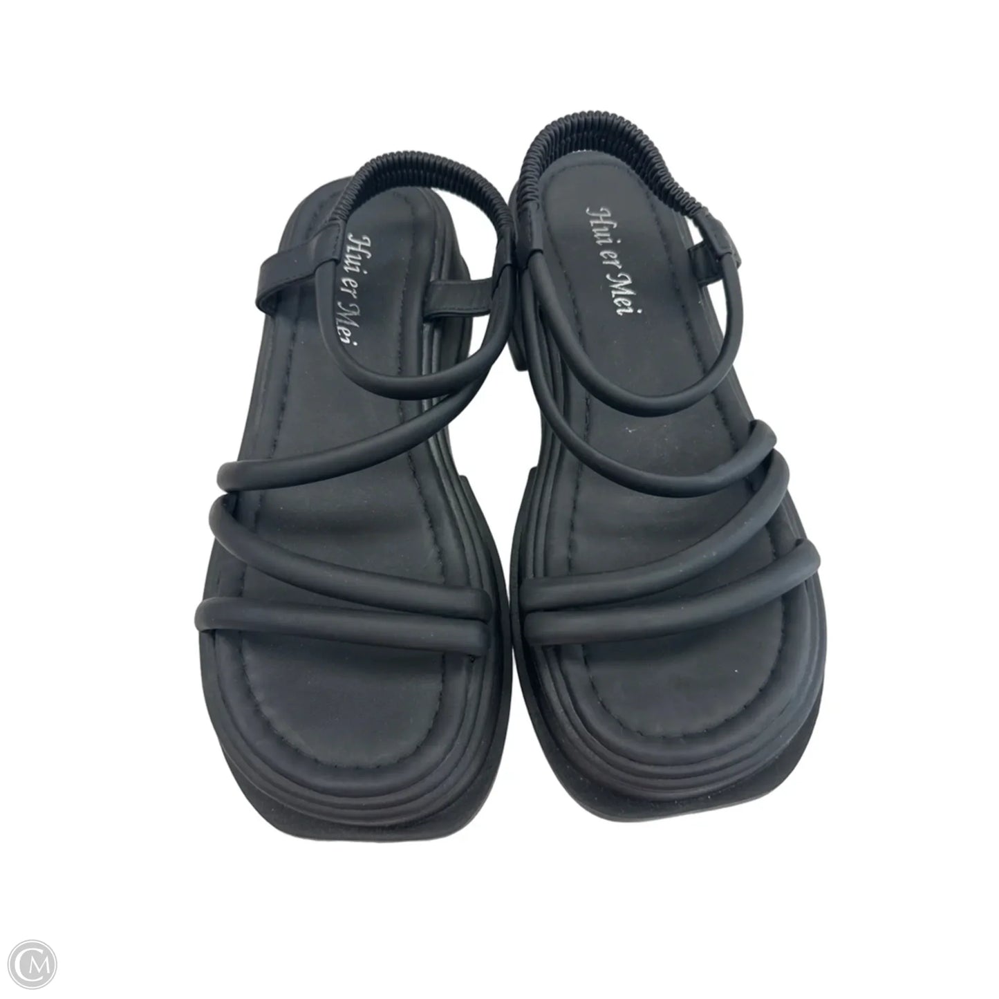 Sandals Heels Platform By Clothes Mentor In Black, Size: 9