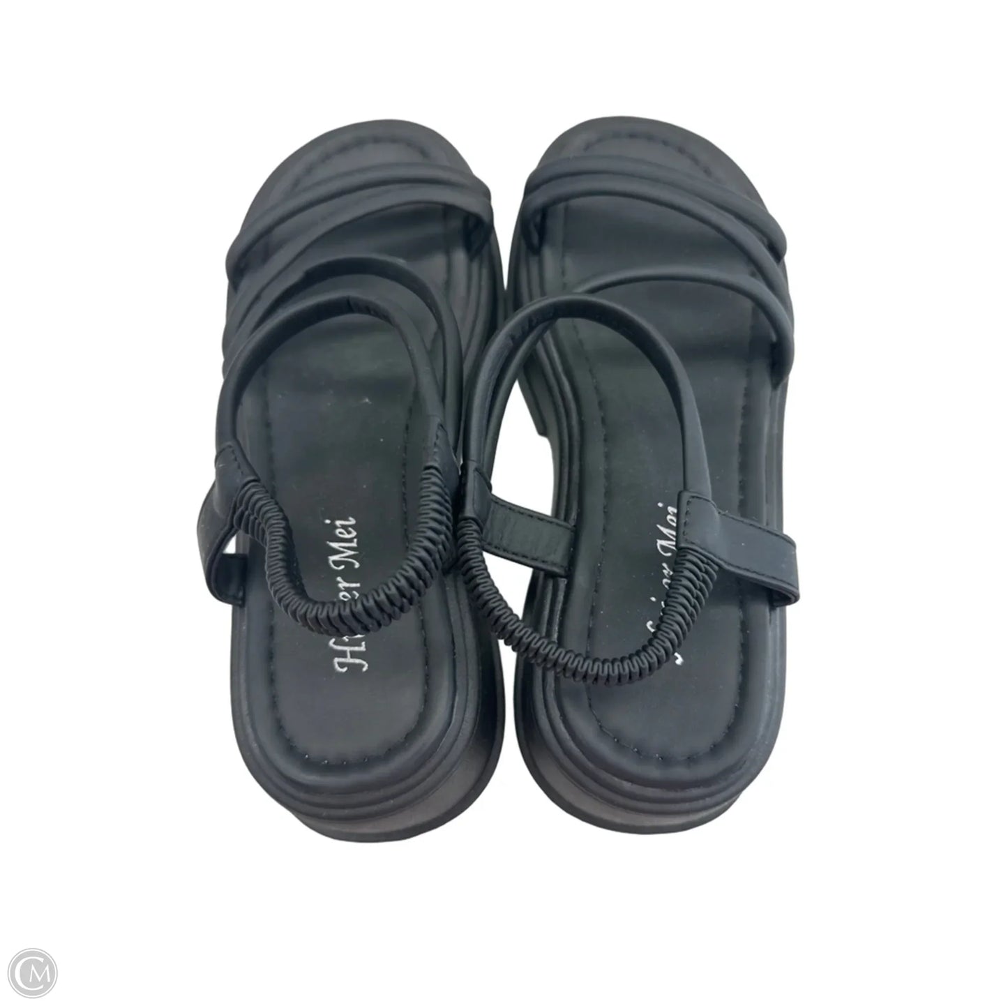 Sandals Heels Platform By Clothes Mentor In Black, Size: 9