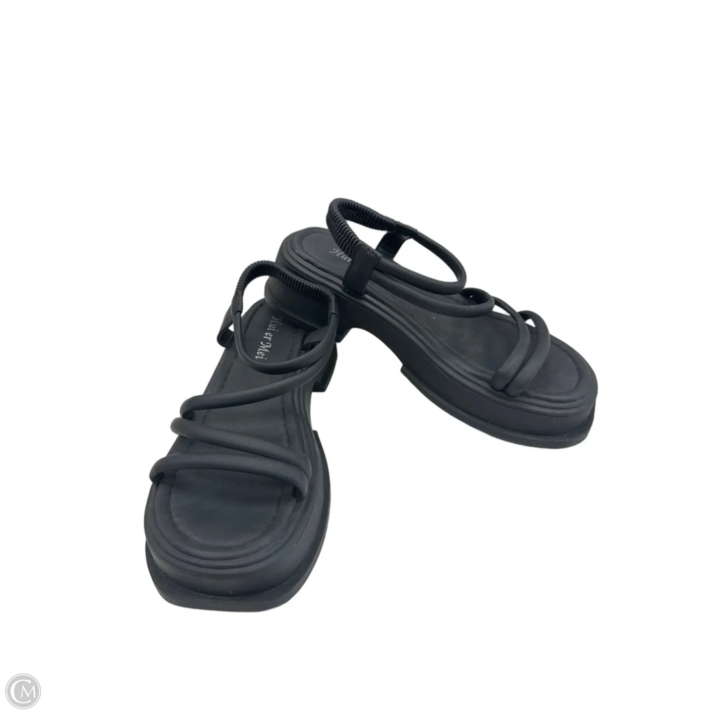 Sandals Heels Platform By Clothes Mentor In Black, Size: 9