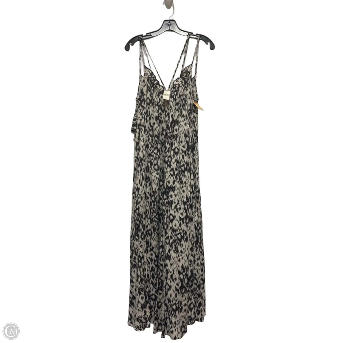 Dress Casual Maxi By Anthropologie In Black & Cream, Size: M