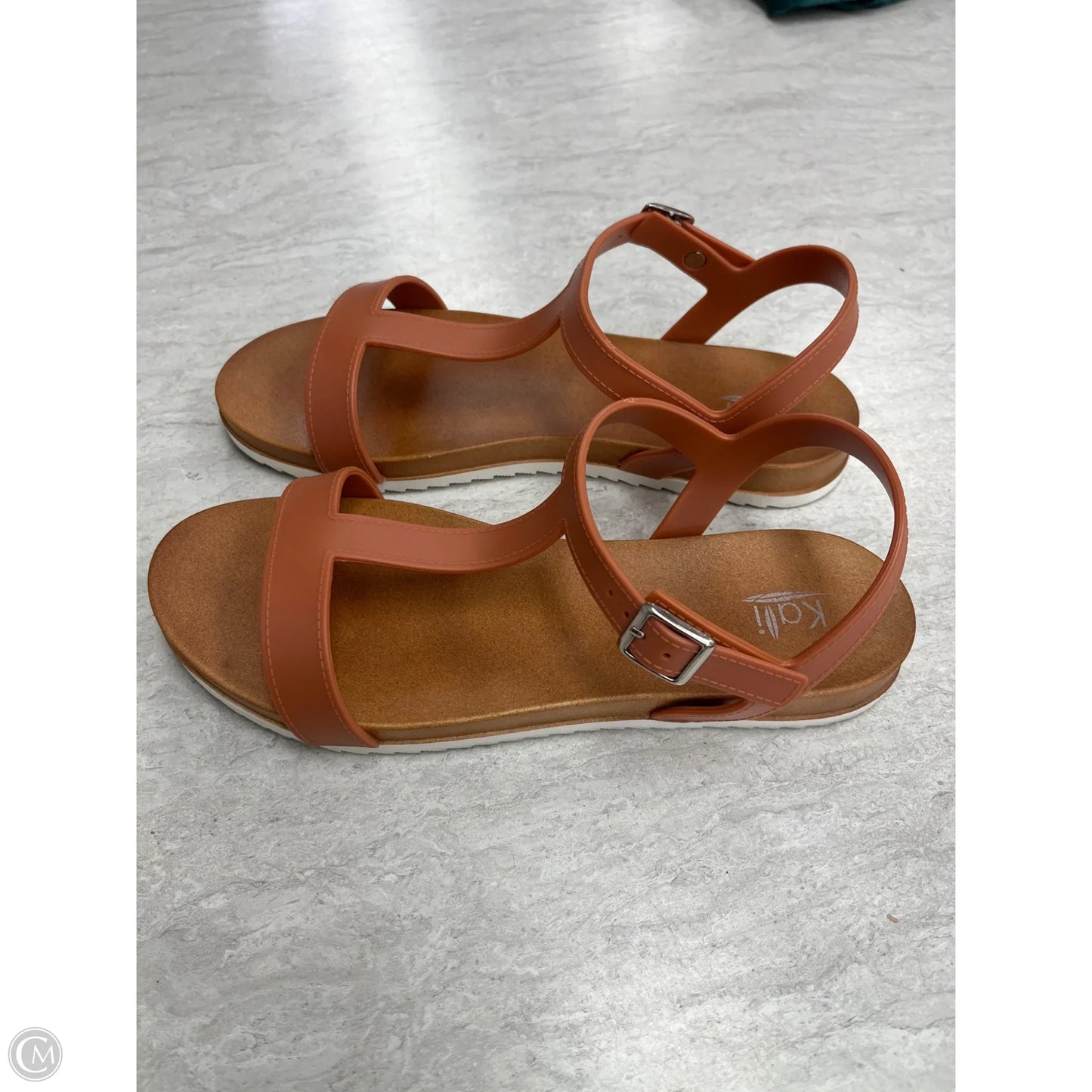 Sandals Flats By Clothes Mentor In Brown, Size: 9