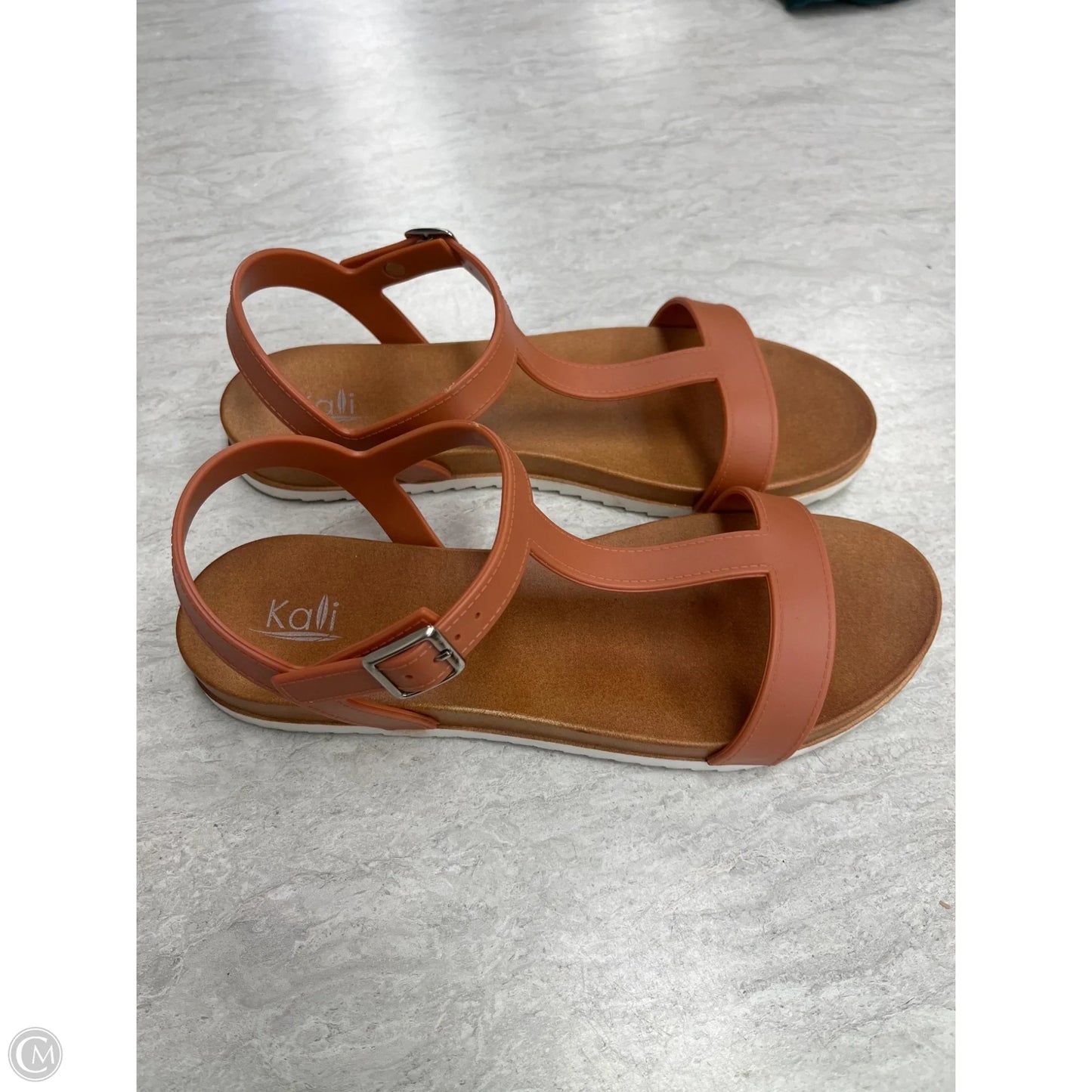 Sandals Flats By Clothes Mentor In Brown, Size: 9