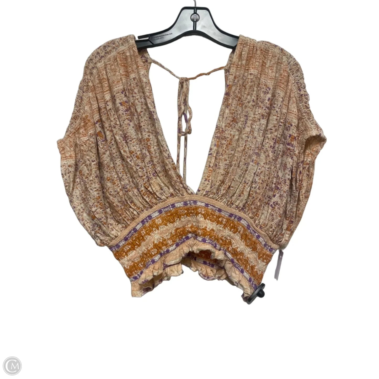 Top Sleeveless By Free People In Orange & Purple, Size: L