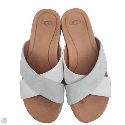 Sandals Flats By Ugg In Green, Size: 7.5