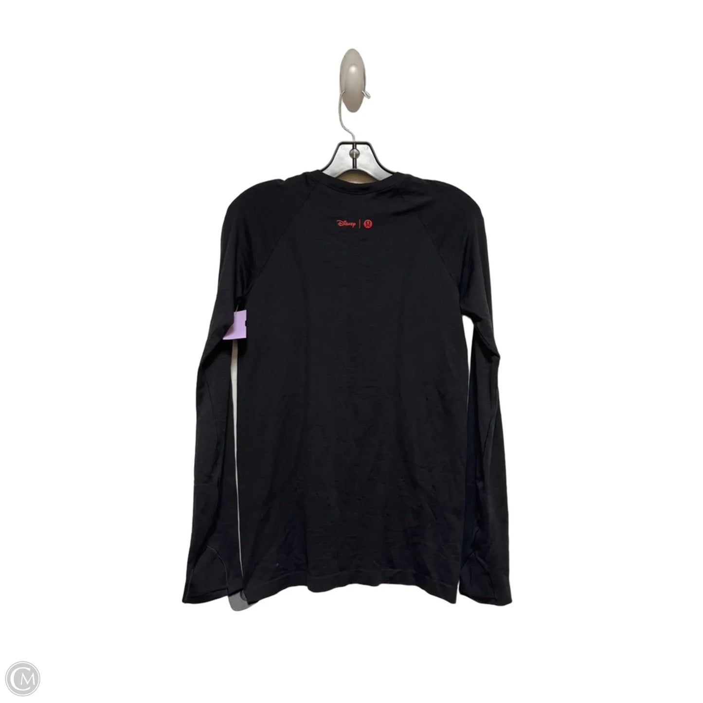 Athletic Top Long Sleeve Crewneck By Lululemon In Black & Red, Size: 6