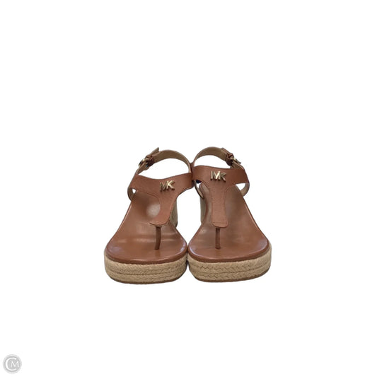 Sandals Heels Wedge By Michael By Michael Kors In Tan, Size: 7.5