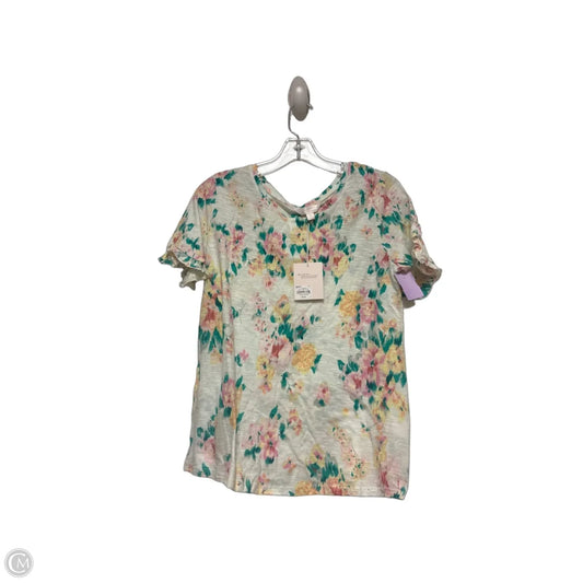 Top Short Sleeve Basic By Lc Lauren Conrad In Floral Print, Size: S