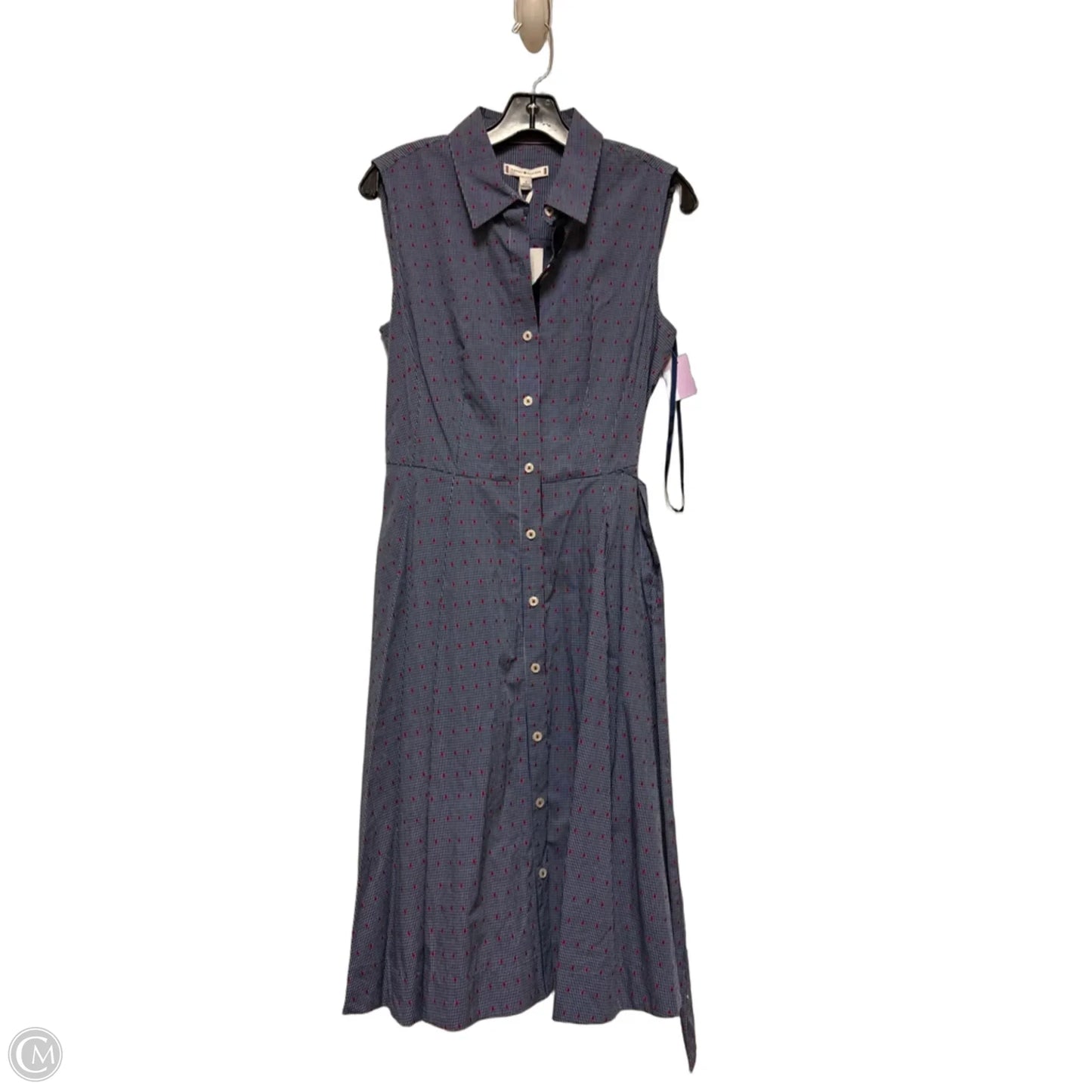Dress Casual Midi By Tommy Hilfiger In Blue & Red, Size: M