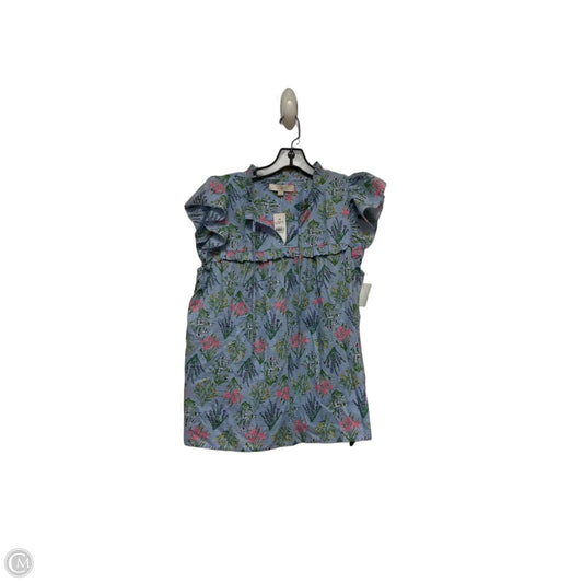 Top Sleeveless By Loft In Floral Print, Size: L