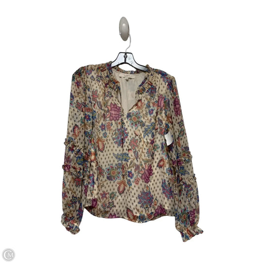 Top Long Sleeve By Loft In Floral Print, Size: S