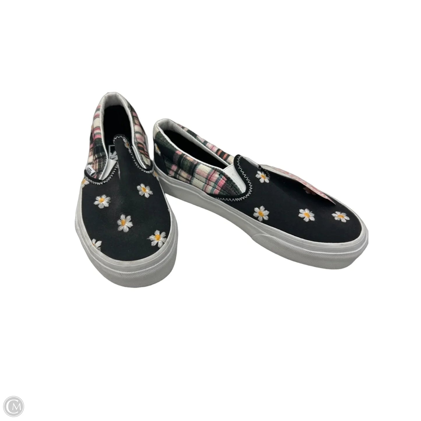 Shoes Flats By Vans In Plaid Pattern, Size: 5