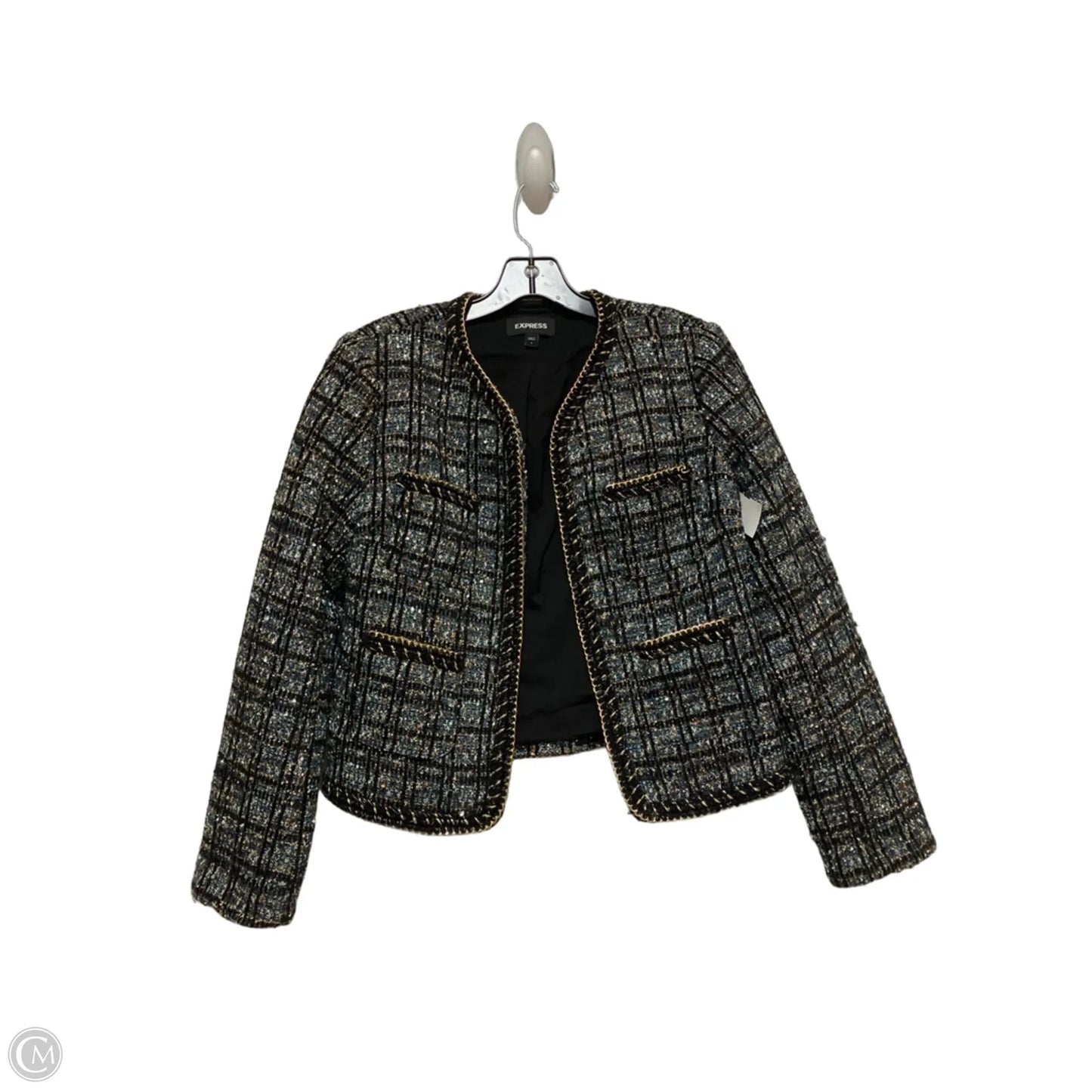 Blazer By Express In Plaid Pattern, Size: S