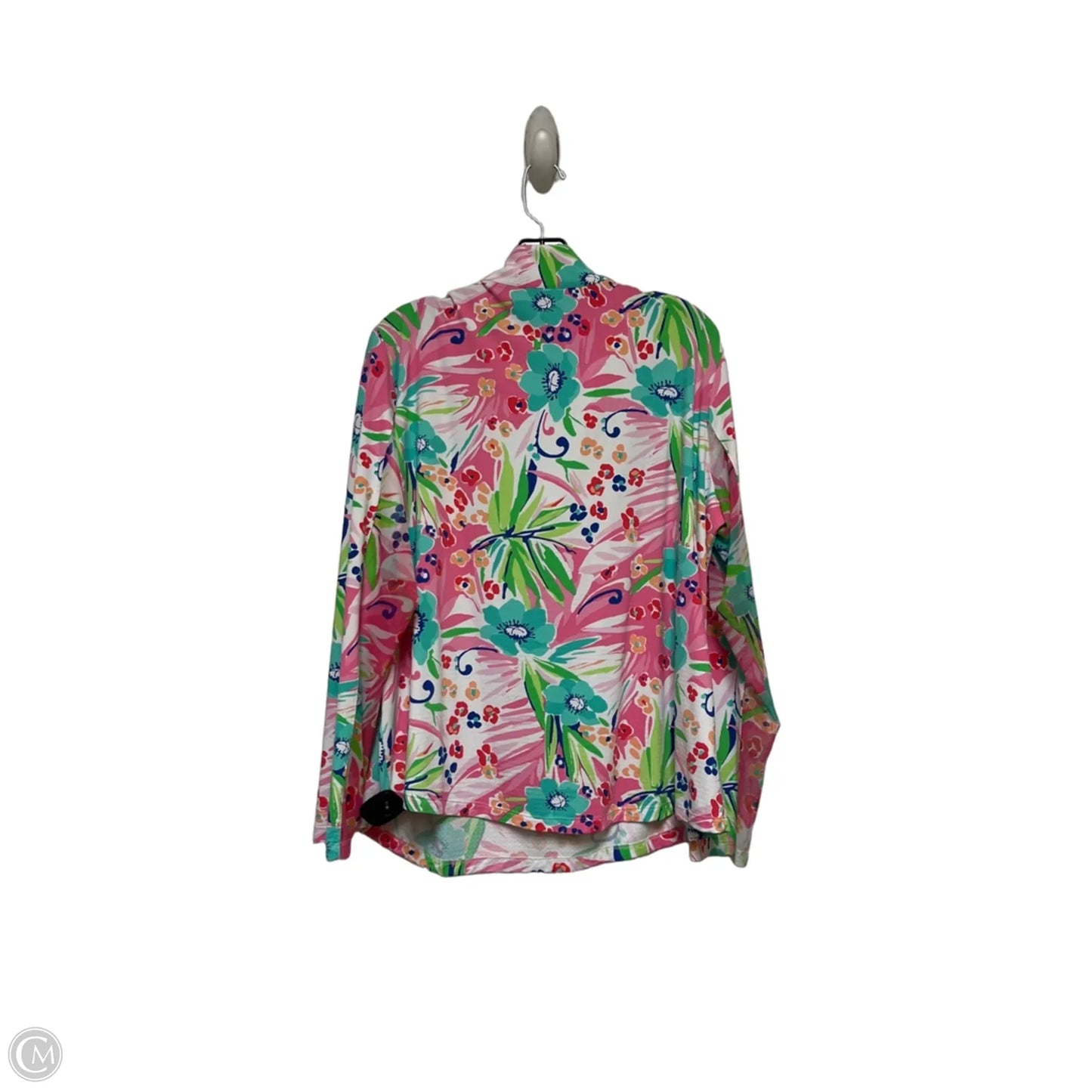 Athletic Top Long Sleeve Crewneck By Ibkul In Floral Print, Size: Xxl