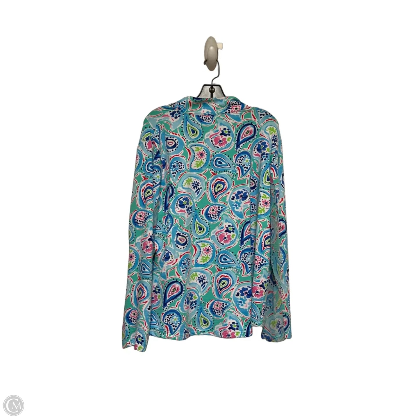 Athletic Top Long Sleeve Crewneck By Ibkul In Paisley Print, Size: Xxl
