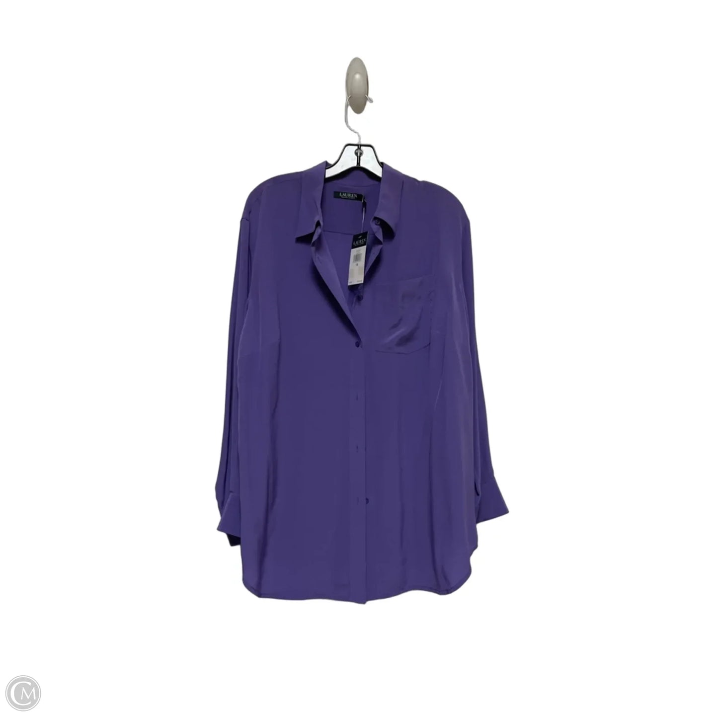 Top Long Sleeve By Lauren By Ralph Lauren In Purple, Size: Xl