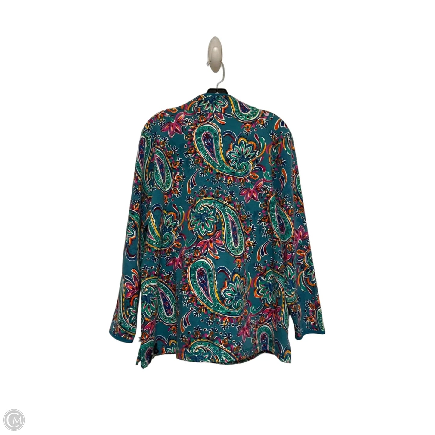 Athletic Jacket By Talbots In Paisley Print, Size: Xl