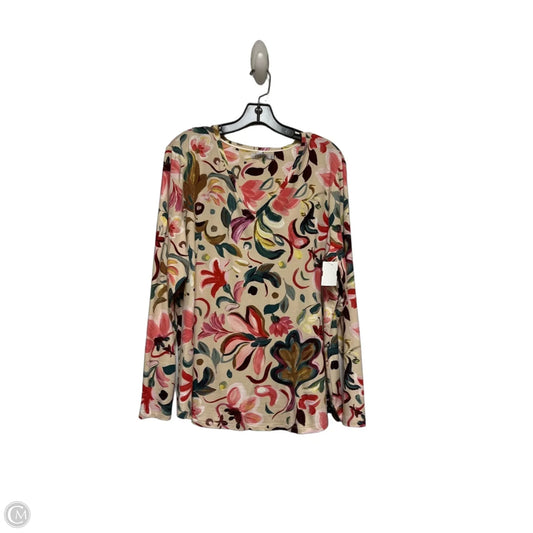 Top Long Sleeve By Chicos In Multi-colored, Size: Xl