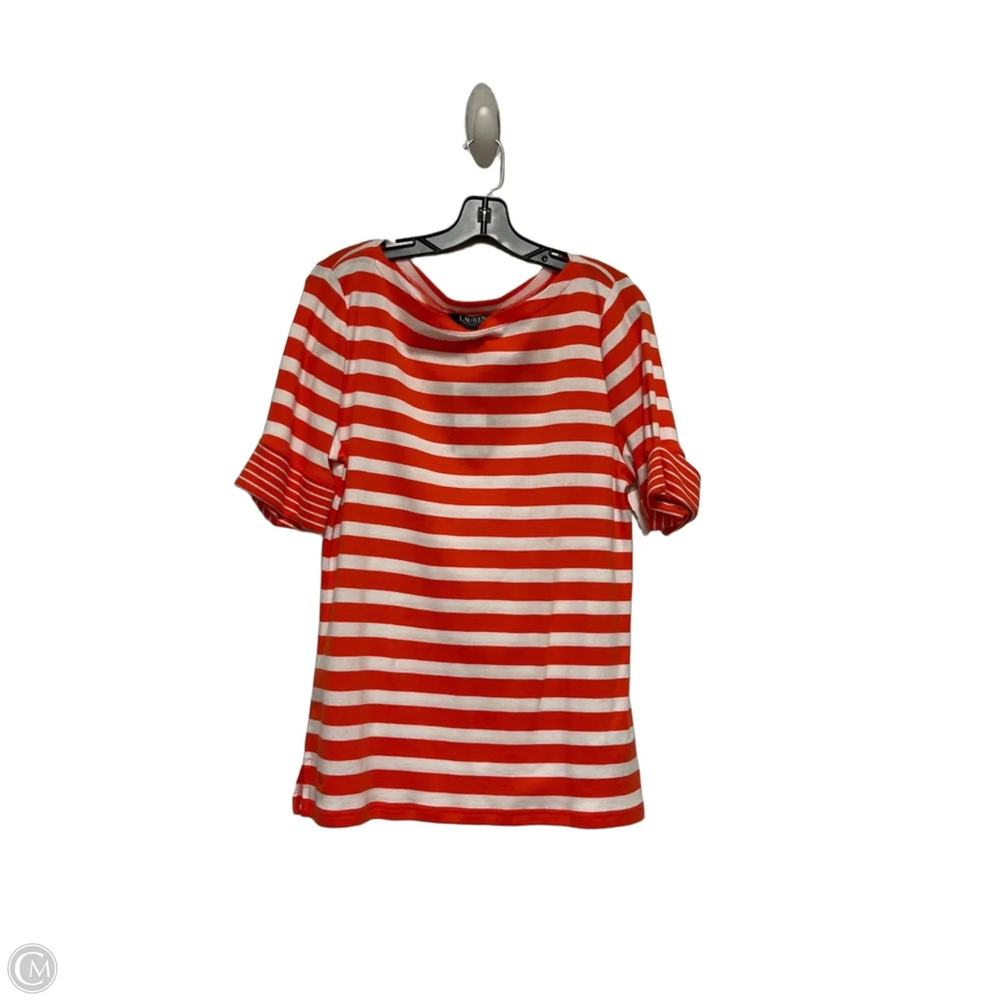 Top Short Sleeve Basic By Lauren By Ralph Lauren In Striped Pattern, Size: Xl