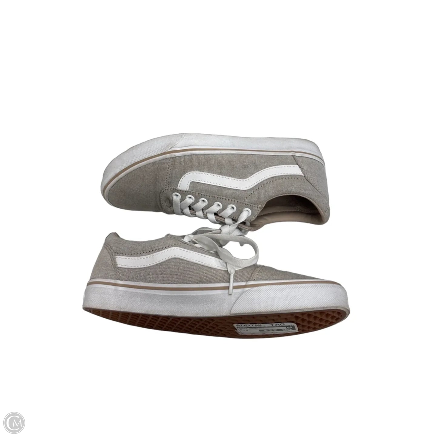 Shoes Sneakers By Vans In Tan & White, Size: 8