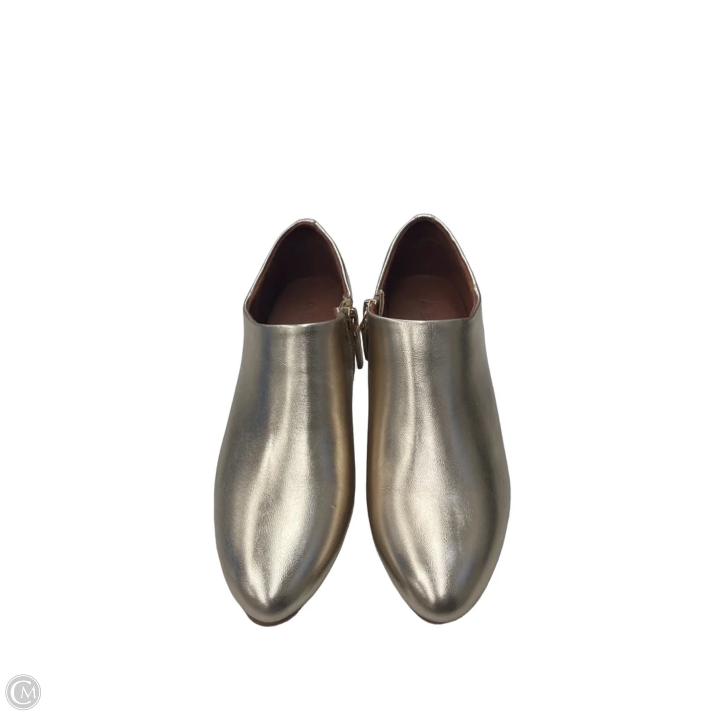 Boots Ankle Heels By Aerosoles In Gold, Size: 9