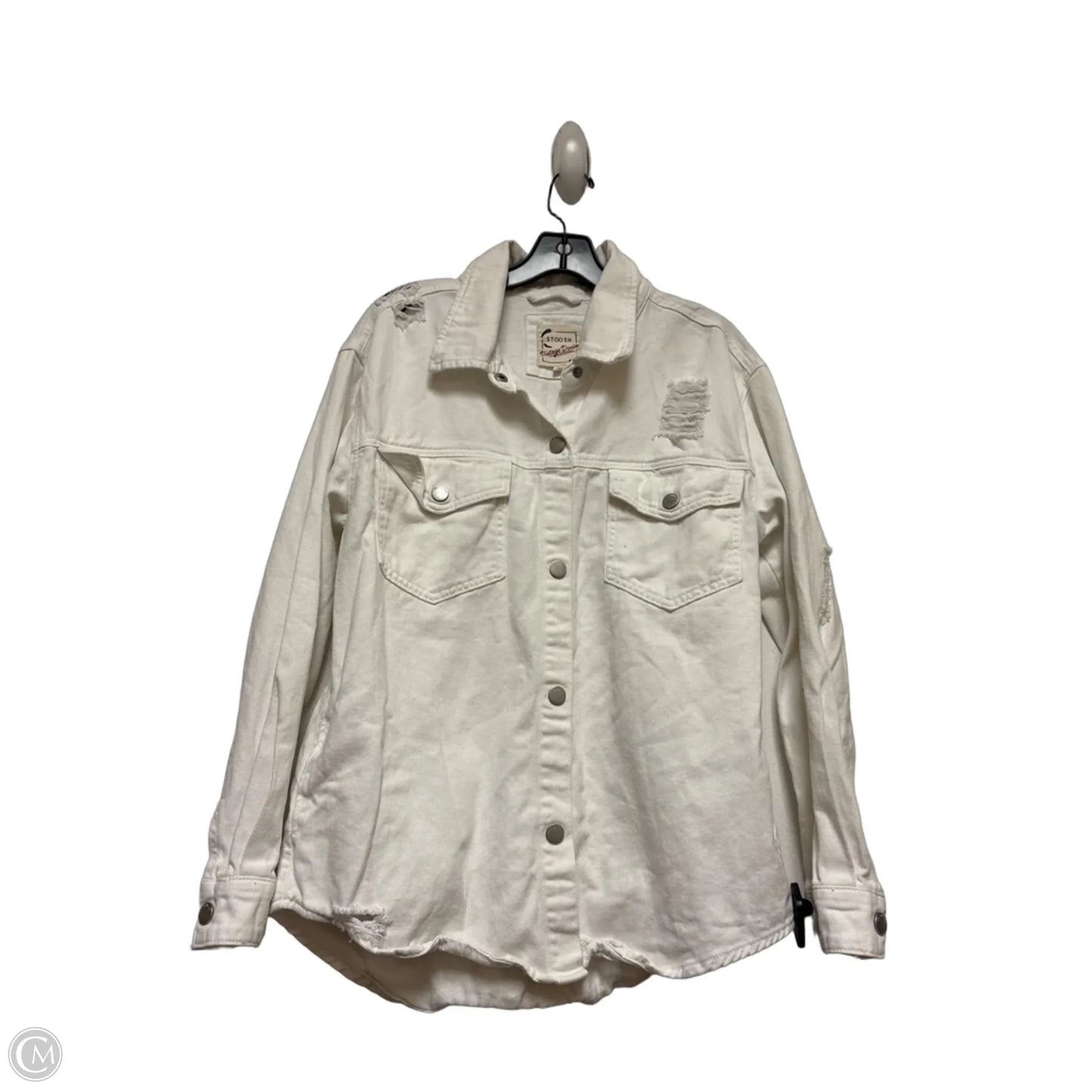 Jacket Denim By Stoosh In White, Size: L
