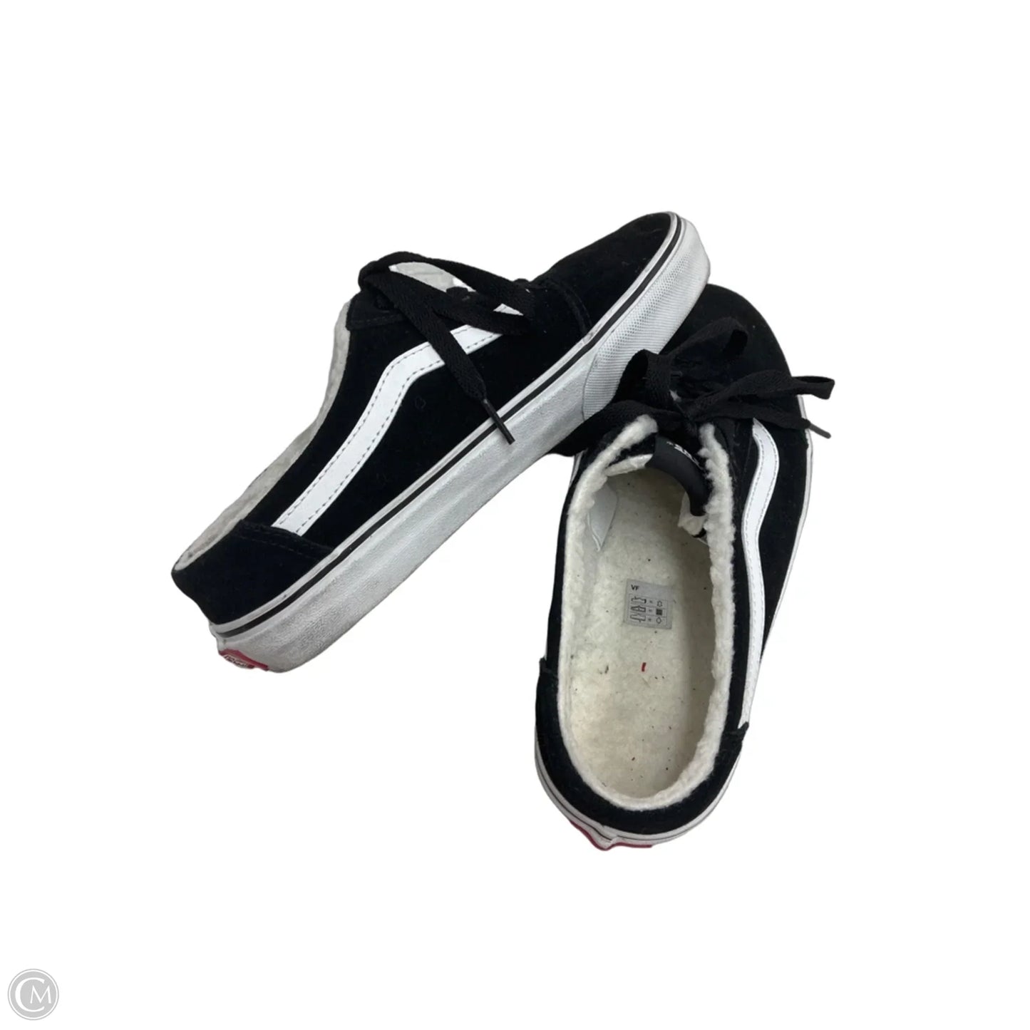 Shoes Sneakers By Vans In Black & White, Size: 8