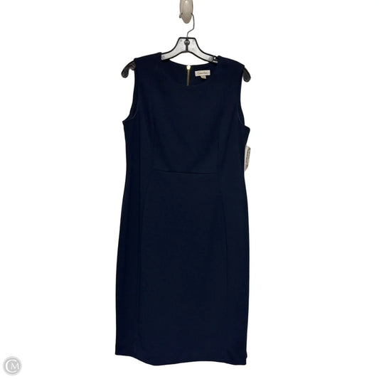 Dress Casual Midi By Calvin Klein In Navy, Size: Xl