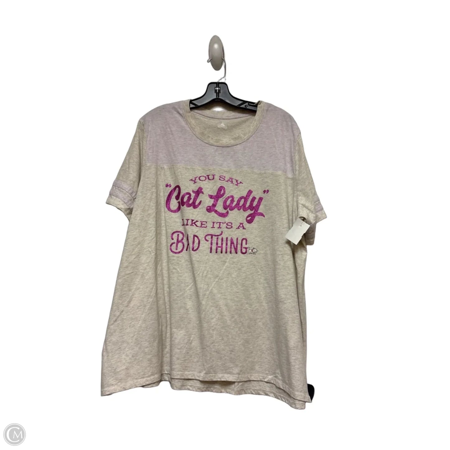 Top Short Sleeve Basic By Disney Store In Pink & Tan, Size: 2x