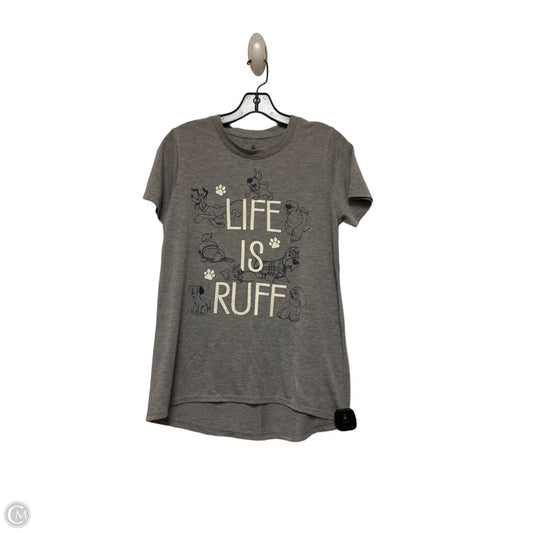 Top Short Sleeve Basic By Disney Store In Grey, Size: S