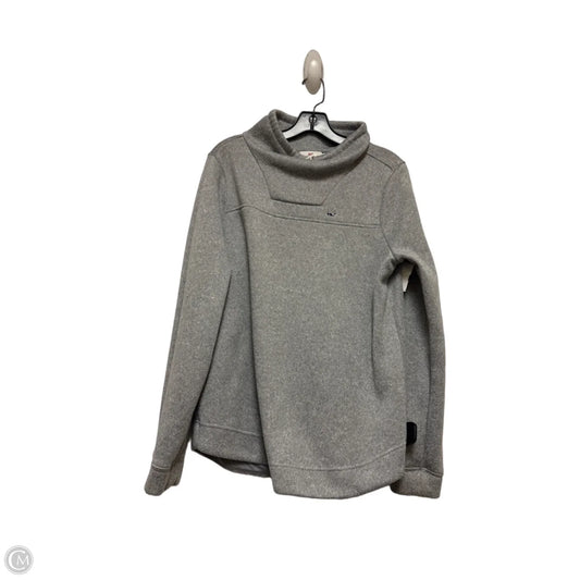 Sweatshirt Collar By Vineyard Vines In Grey, Size: M