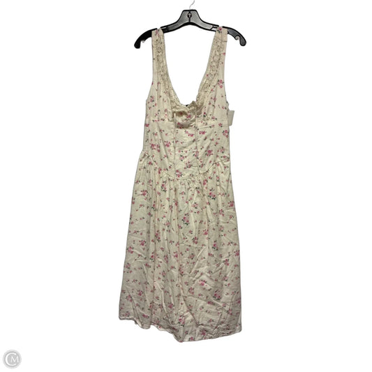 Dress Casual Midi By Wild Fable In Floral Print, Size: M