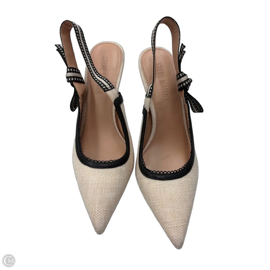 Shoes Heels Kitten By Steve Madden In Black & Tan, Size: 8