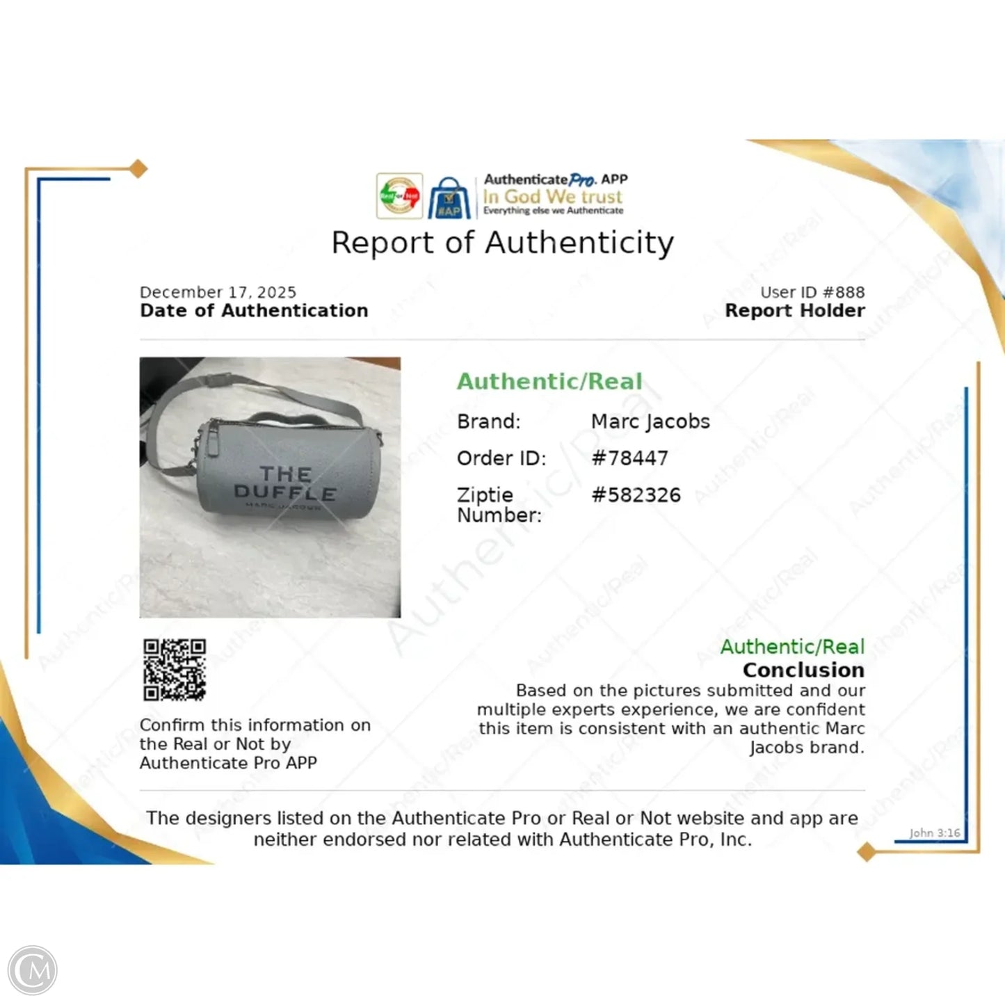 Crossbody Luxury Designer By Marc Jacobs, Size: Large