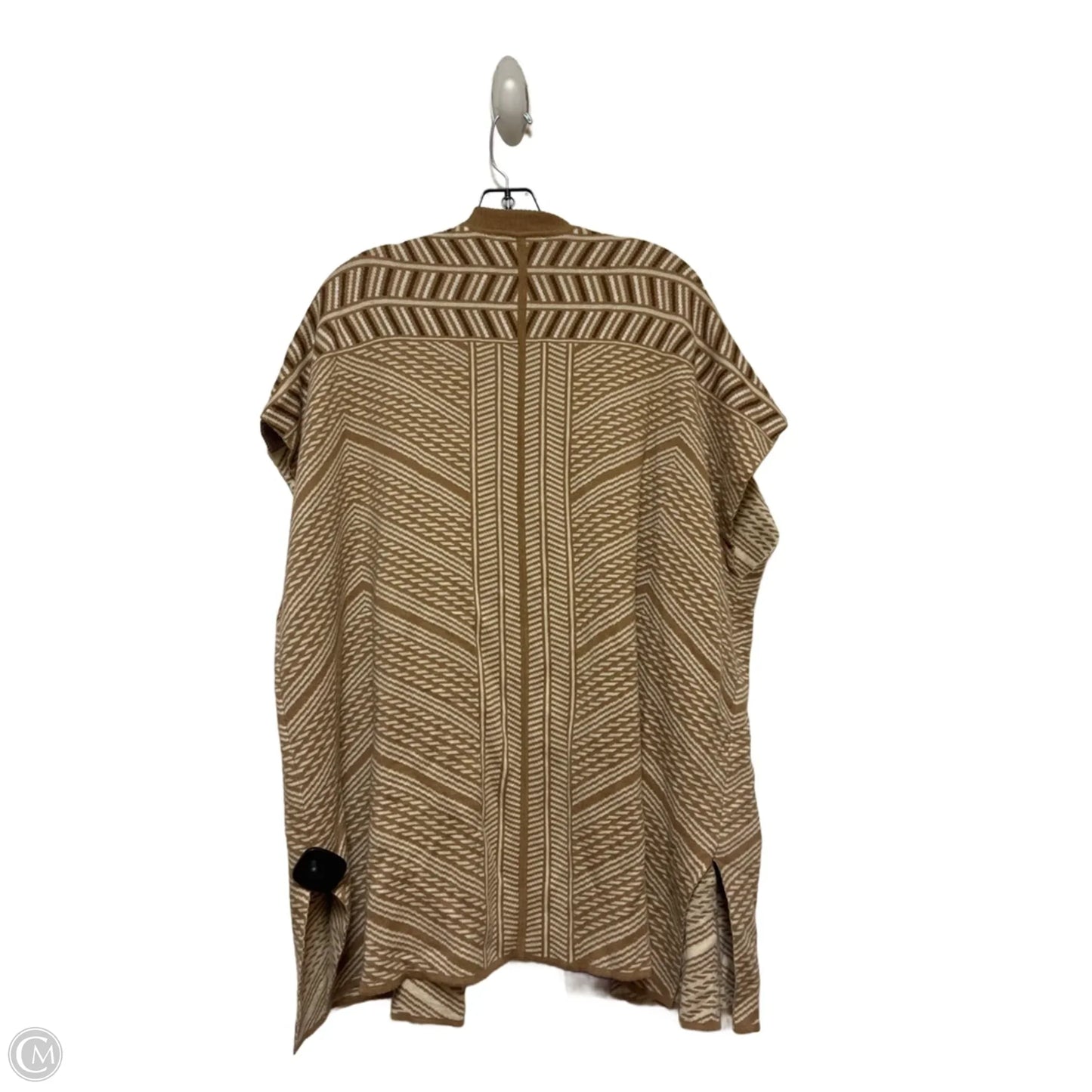 Cardigan By Isaac Mizrahi Live Qvc In Brown & Cream, Size: Xs