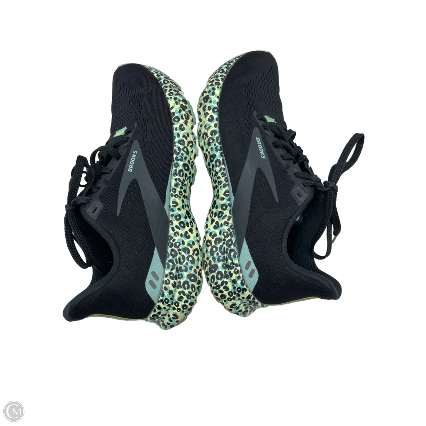 Shoes Athletic By Brooks In Black & Green, Size: 7