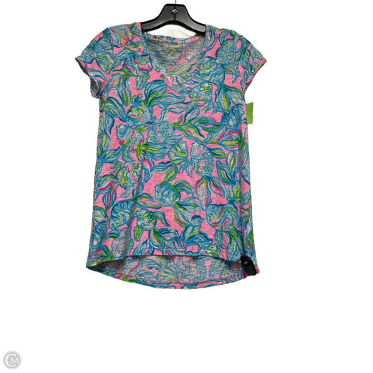 Top Short Sleeve Designer By Lilly Pulitzer In Multi-colored, Size: Xxs