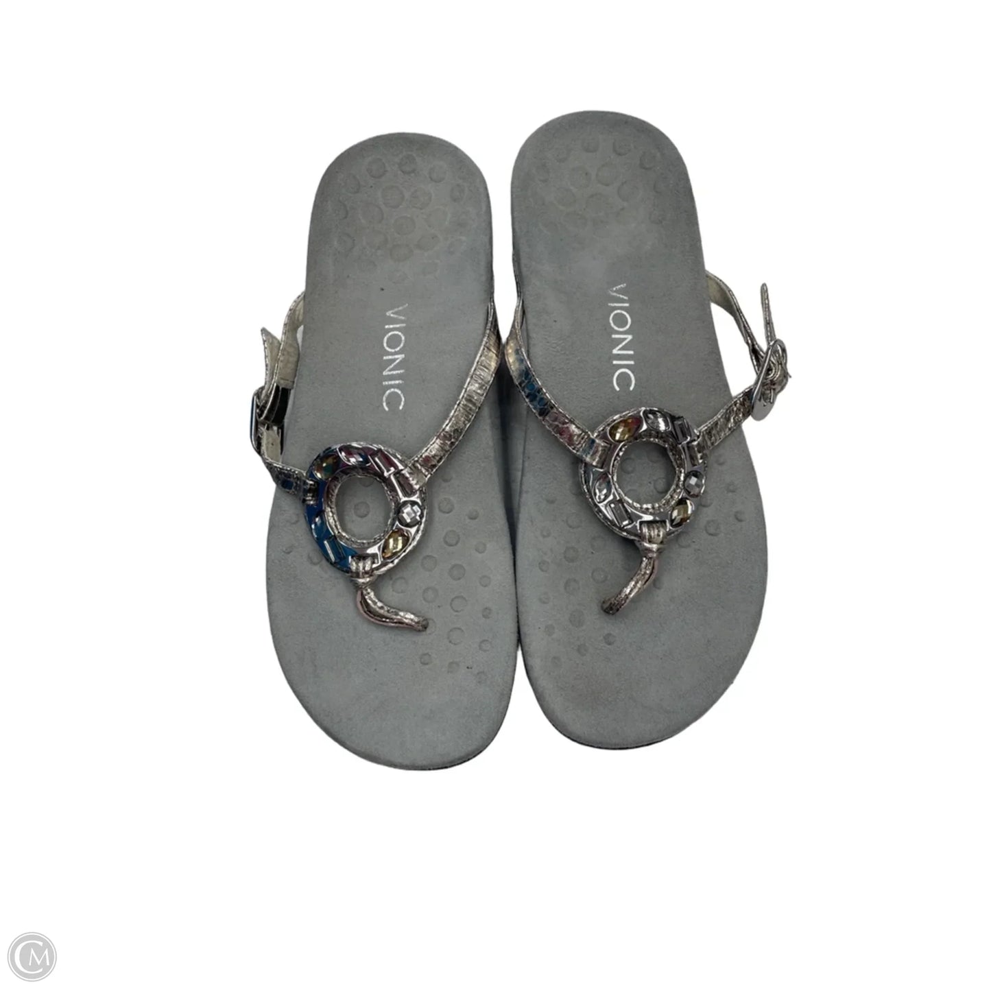 Sandals Flats By Vionic In Grey, Size: 8