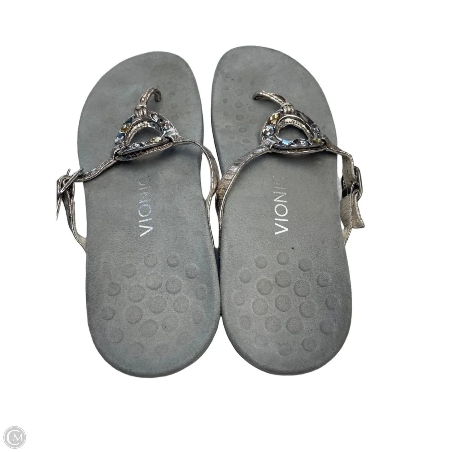 Sandals Flats By Vionic In Grey, Size: 8