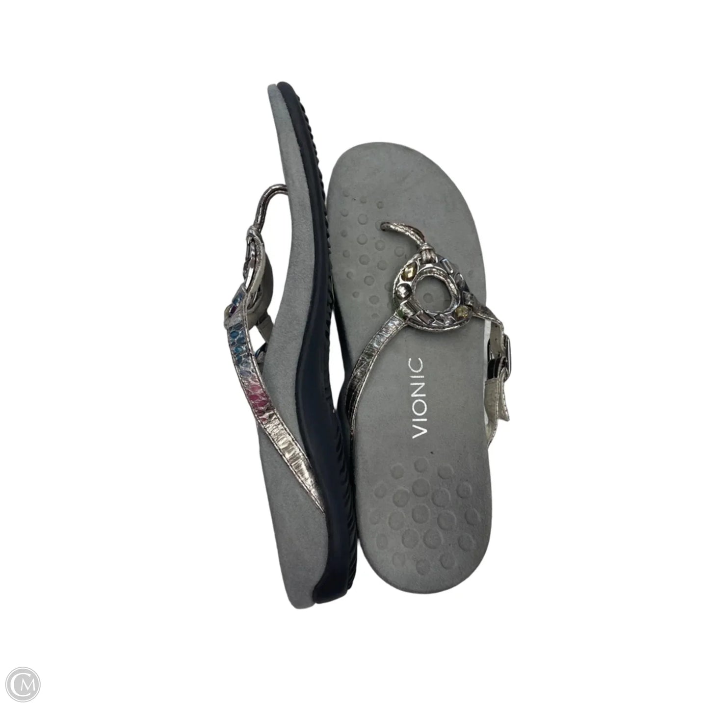 Sandals Flats By Vionic In Grey, Size: 8