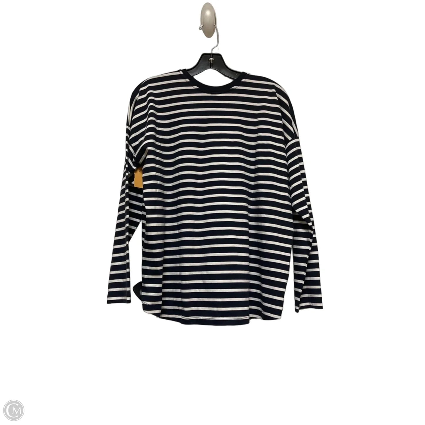 Top Long Sleeve Basic By Uniqlo In Striped Pattern, Size: Xs