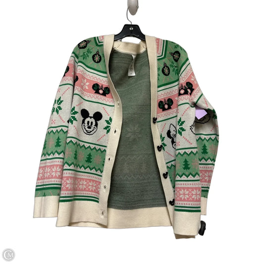Sweater By Disney Store In Green & Pink, Size: M