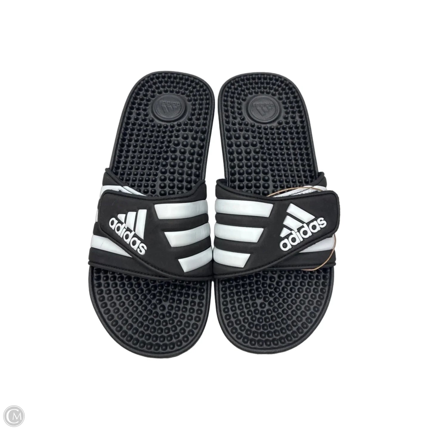 Sandals Flats By Adidas In Black & White, Size: 7