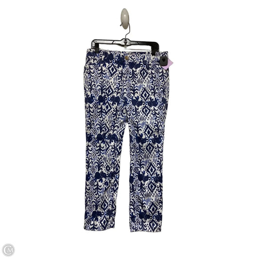 Pants Designer By Lilly Pulitzer In Blue & White, Size: 8