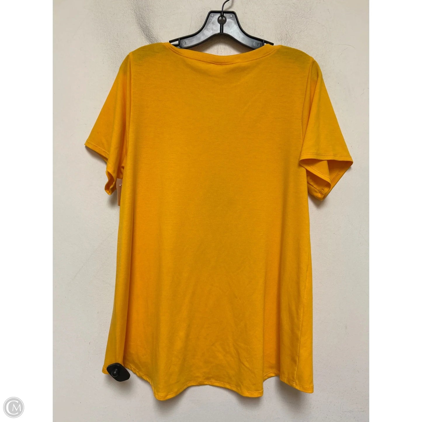 Top Short Sleeve Basic By Lularoe In Black & Orange, Size: L