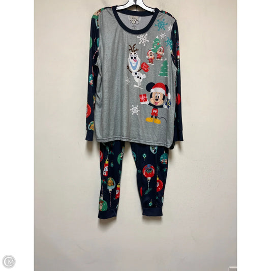 Pajamas 2pc By Disney In Blue & Grey, Size: Xl