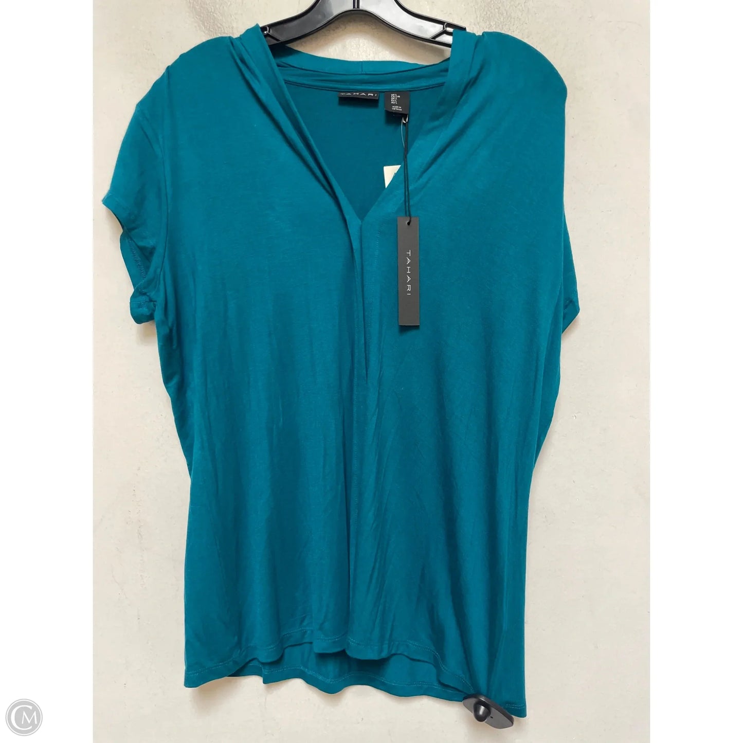 Top Sleeveless By Tahari In Green, Size: L
